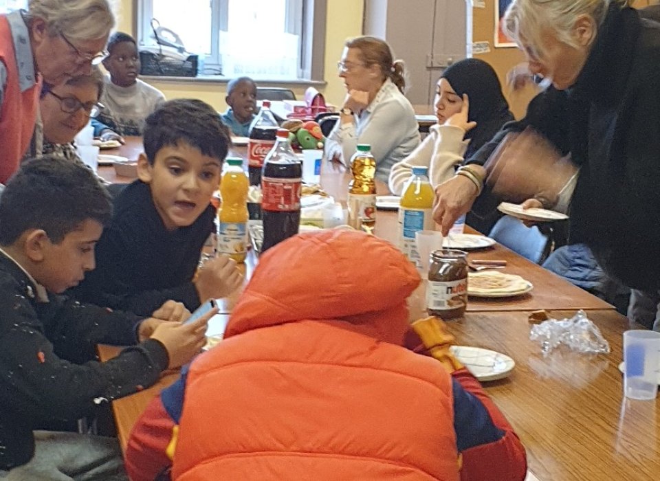Gouter d'anniversaire pendant l'accompagnement scolaire