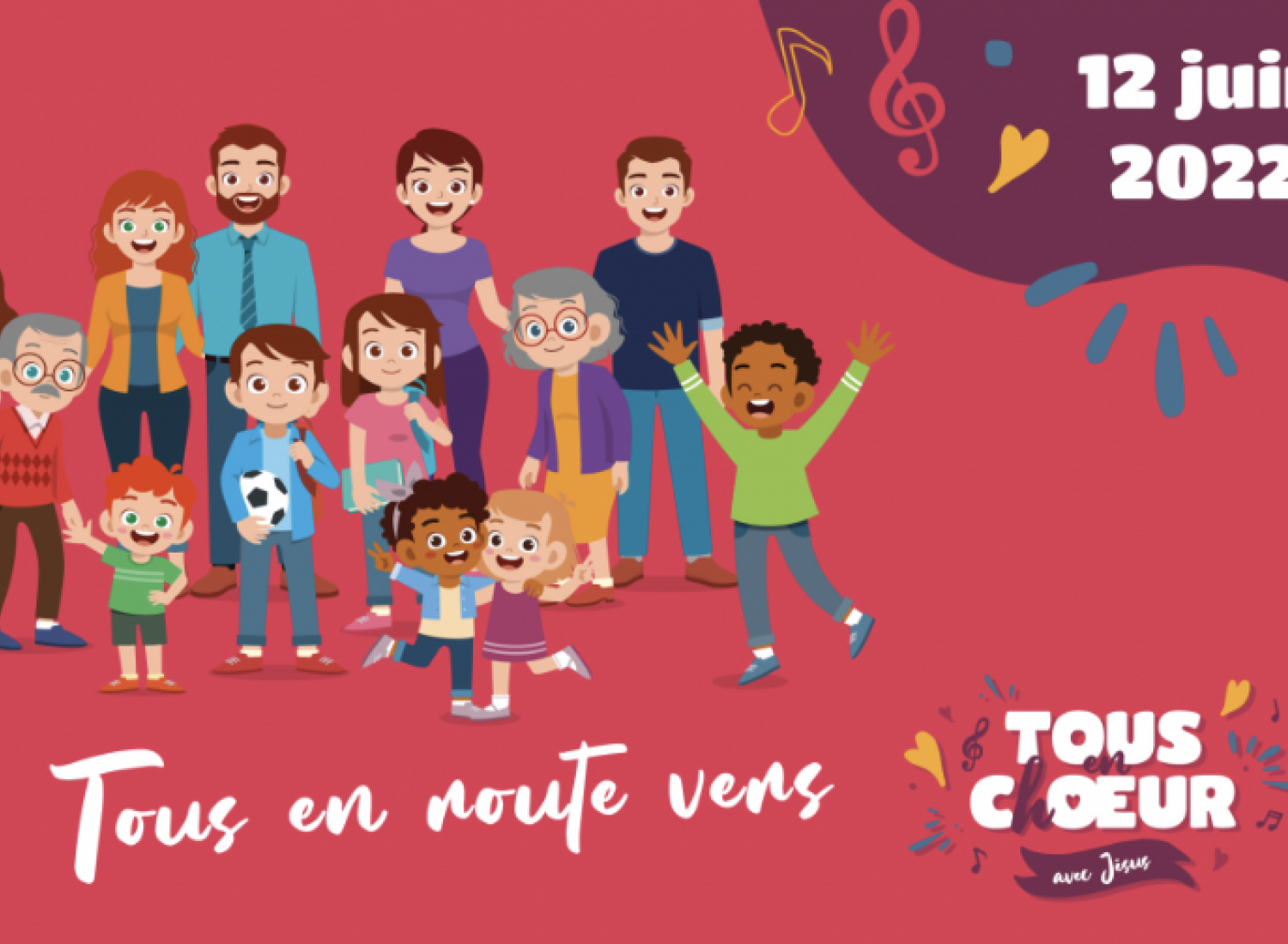 Affiche annonçant l'événement « Tous en Choeur » du 12 juin 2022